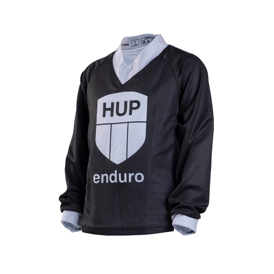 HUPcc HUP Enduro Children's Long-Sleeve MTB Jersey (Black, Red Or Blue) 3 HUPcc HUP Enduro Children's Long-Sleeve MTB Jersey (Black, Red Or Blue)