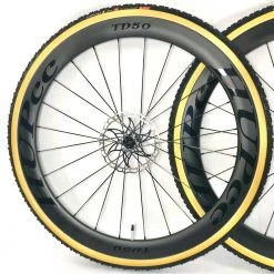 HUPcc HUP TD50 'Black Label' 700c Disc Aero Tubular Wheelset (50mm Deep CX Legal Tubs)