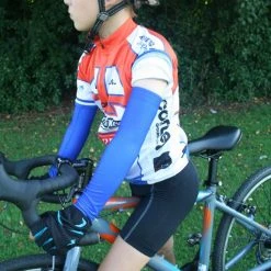 Kidsracing Kids Arm Warmers Plain - Winter Cycling, Cyclocross, Triathlon Slip-On Sleeves